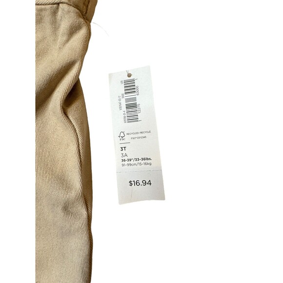 Old Navy Girl’s School Uniform Pleated Skort Skirt Rolled Oats Khaki Size 3T NWT - Picture 3 of 4